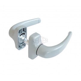 Klamko-klamka STAC GEMINIS do drzwi aluminiowych, srebrny RAL9006